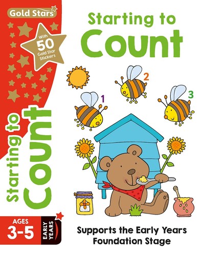 Gold stars maths counting - gold,